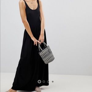 ASOS maxi black tank dress